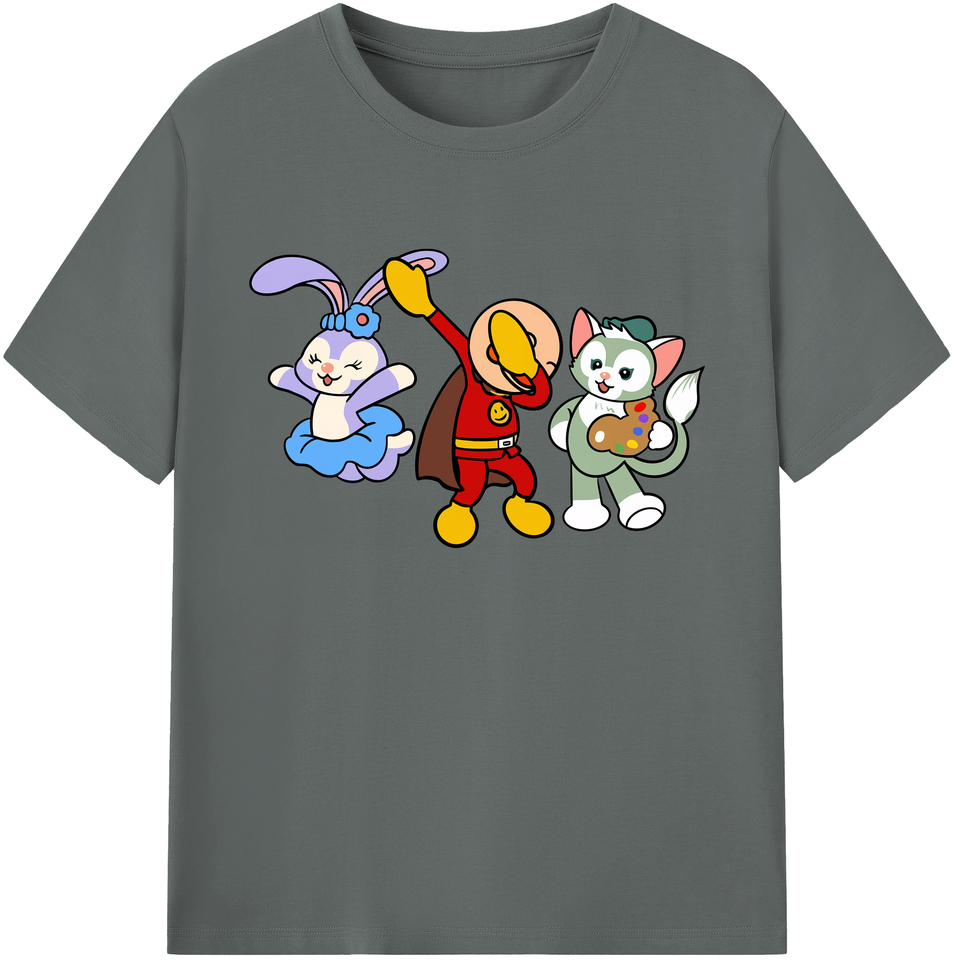 （画像用） アンパンマン Anpanman 綿100％ メンズ半袖Tシャツ｜肌触りやわらか＆通気性